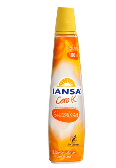 ENDULZANTE LIQUIDO IANSA CERO K SUCRALOZA 180ML