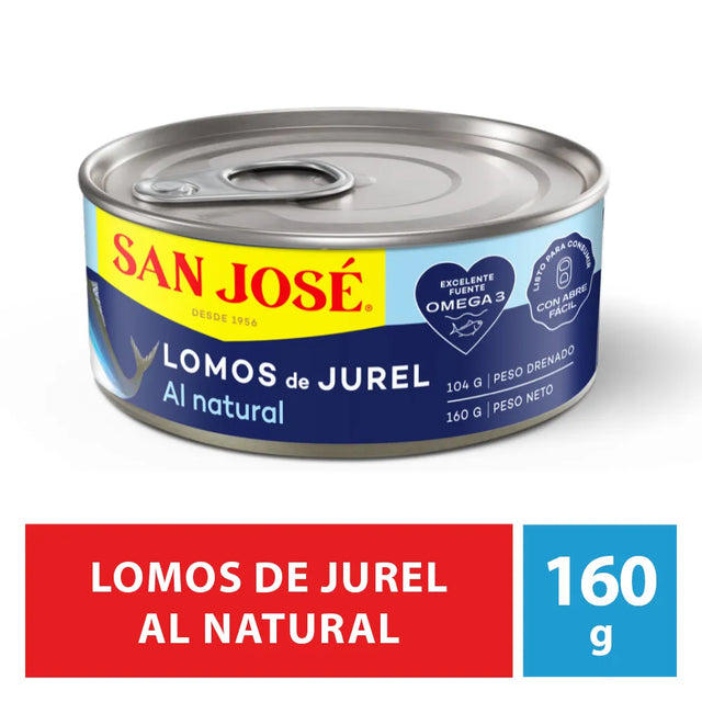 LOMOS DE JUREL AL NATURAL SAN JOSE 160GR