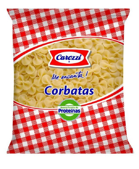 FIDEOS CORBATAS CAROZZI 400 GRAMOS