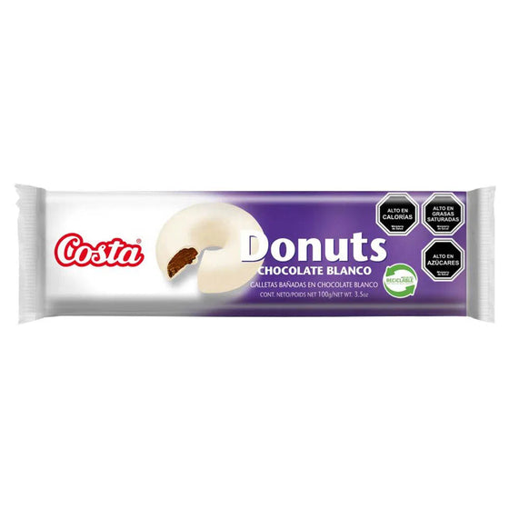 GALLETAS DONUTS CHOCOLATE BLANCO COSTA 100GR