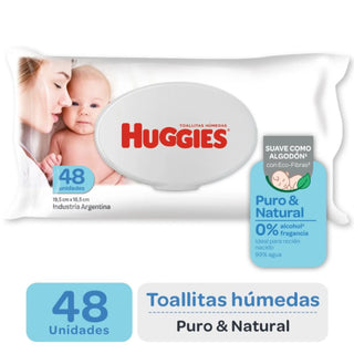 Toallas húmedas Huggies Puro & Natural 48un.