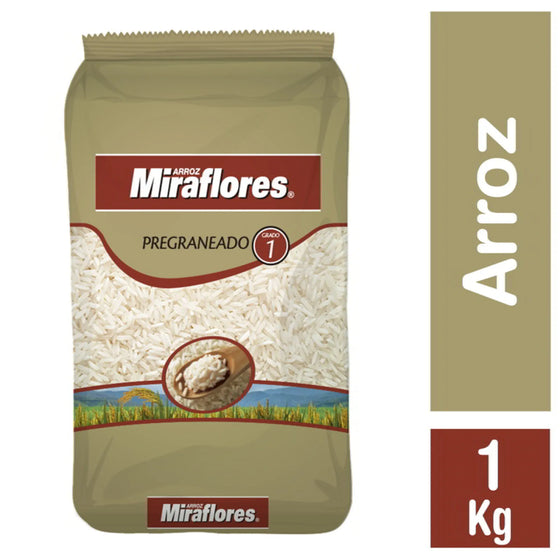 Arroz Miraflores Pregraneado 1kg