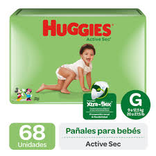 Pañales Huggies Active Sec Maleta Quincenal