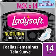 TOALLAS HIGIENICAS LADYSOFT NOCTURNA ULTRADELGADA  14  UNIDADES